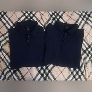2 Pack H&M Slim Fit Polo Navy Blue Size L